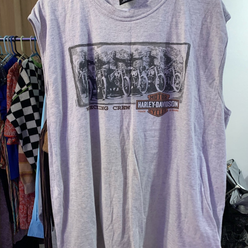Harley-Davidson White Graphic Tank Top